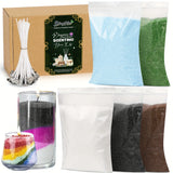 Candle Making Kit 5 Colors Granulated Sand Wax 500g + 20 Wicks