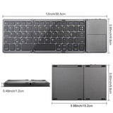 Mini Foldable Bluetooth Keyboard w/ Touchpad for Android iOS Windows PC