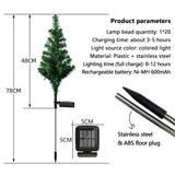 Lawn Garden Patio Solar Christmas Tree Decoration LED