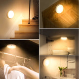 Rechargeable LED Motion Sensor Night Light – Under Cabinet/Stairs/Wardrobe – 3 Pack USB Magnetic Mount