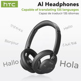 HTC Open-Ear Wireless Headphones | Bluetooth V6.0 Foldable AI Translator