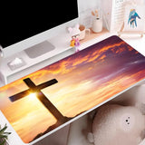 Inspirational Faith Mouse Pad – Office Desk Accessory – Motivational Bible Art – Christian Gift Idea