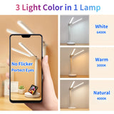 LED Clock Table Lamp