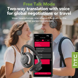 HTC Open-Ear Wireless Headphones | Bluetooth V6.0 Foldable AI Translator