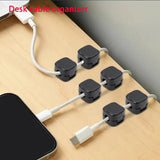 Magnetic Cable Clip Holder Adhesive Cord Organizer Wire Management for Home Office Desk
