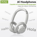HTC Open-Ear Wireless Headphones | Bluetooth V6.0 Foldable AI Translator