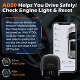 Universal Car Diagnostic Scan Tool AD20 Mini Bluetooth 5.0 OBD2 Scanner