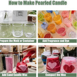Candle Making Kit 5 Colors Granulated Sand Wax 500g + 20 Wicks