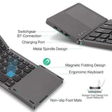 Mini Foldable Bluetooth Keyboard w/ Touchpad for Android iOS Windows PC