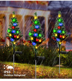 Lawn Garden Patio Solar Christmas Tree Decoration LED