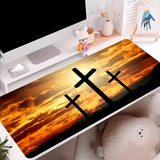 Inspirational Faith Mouse Pad – Office Desk Accessory – Motivational Bible Art – Christian Gift Idea