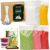 Candle Making Kit 5 Colors Granulated Sand Wax 500g + 20 Wicks