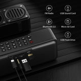 Portable Waterproof Bluetooth Speaker with FM Radio