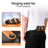Portable Hanging waist Fan With Recharge Battery
