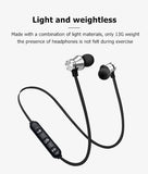 MaadZmec Tech Magnetic Wireless Bluetooth Earphone Stereo Sports Waterproof Earbuds Wireless in-ear Headset with Mic