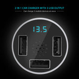 MaadZmec Tech 2 in 1 Aluminium 3 USB Car Charger