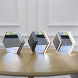 MaadZmec Tech Multi-function Hexagonal Mirror Digital Alarm Clock