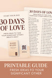 30 Days of Love – Daily Christian Printable to Rekindle Romance