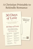 30 Days of Love – Daily Christian Printable to Rekindle Romance