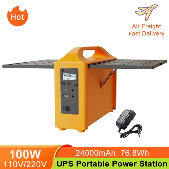 100W Portable Solar Power Station with LED