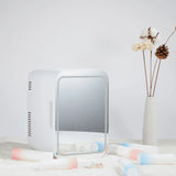 4L Mini Fridge with Beauty  Mirror