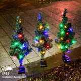 Lawn Garden Patio Solar Christmas Tree Decoration LED