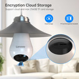 Lenovo 3MP WiFi Bulb Security Camera | Night Vision & Two-Way Audio
