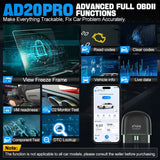 Universal Car Diagnostic Scan Tool AD20 Pro Mini Bluetooth 5.0 OBD2 Scanner