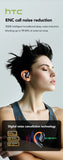 HTC AI Translator Wireless Earbuds | Bluetooth Sports Earphones w/ Glowing Earhook & Screen