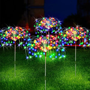 Patio Solar LED Firework Fairy Lights Outdoor