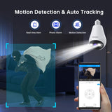 Lenovo 3MP WiFi Bulb Security Camera | Night Vision & Two-Way Audio