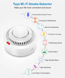 Tuya Smart WiFi Smoke Detector 85dB Alarm Fire Protection Sensor SmartLife App Control