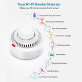 Tuya Smart WiFi Smoke Detector 85dB Alarm Fire Protection Sensor SmartLife App Control