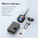 HTC Translator Bluetooth 6.0 Wireless Earphones | Real-Time Translation Headphones, IPX4 Waterproof, Long Battery Life