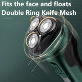Kemei Waterproof Electric Shaver for Men – Wet & Dry, LCD Display, Rechargeable Beard Razor