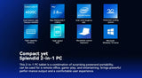 10.1" 2-in-1 Laptop Tablet PC Win 11 8GB 128GB Intel N4120