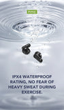 HTC Translator Bluetooth 6.0 Wireless Earphones | Real-Time Translation Headphones, IPX4 Waterproof, Long Battery Life