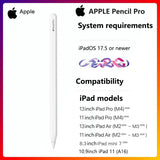 Apple Pencil Pro 1st/2nd Gen USB-C Stylus Pen for iPad Air, Pro, Mini | Power Display, Fast Charging