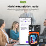 HTC Translator Bluetooth 6.0 Wireless Earphones | Real-Time Translation Headphones, IPX4 Waterproof, Long Battery Life