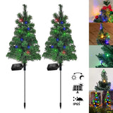 Lawn Garden Patio Solar Christmas Tree Decoration LED