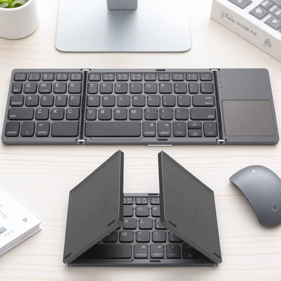Mini Foldable Bluetooth Keyboard w/ Touchpad for Android iOS Windows PC