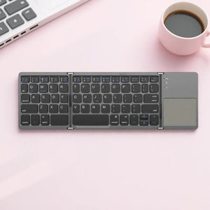 Mini Foldable Bluetooth Keyboard w/ Touchpad for Android iOS Windows PC