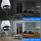 Lenovo 3MP WiFi Bulb Security Camera | Night Vision & Two-Way Audio