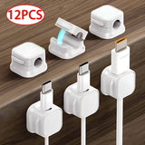 Magnetic Cable Clip Holder Adhesive Cord Organizer Wire Management for Home Office Desk