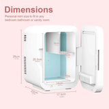 4L Mini Fridge with Beauty  Mirror