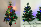 Lawn Garden Patio Solar Christmas Tree Decoration LED