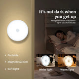 Rechargeable LED Motion Sensor Night Light – Under Cabinet/Stairs/Wardrobe – 3 Pack USB Magnetic Mount