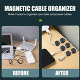 Magnetic Cable Clip Holder Adhesive Cord Organizer Wire Management for Home Office Desk