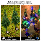 Lawn Garden Patio Solar Christmas Tree Decoration LED