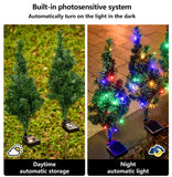 Lawn Garden Patio Solar Christmas Tree Decoration LED